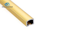 φωτεινός χρυσός σχεδιαγράμματος καναλιών του U αλουμινίου πλάτους T6 10mm για τη γραμμή οροθεσίας