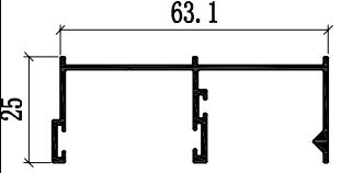 Αλουμινένιο εξωρίσματα παραθύρων αυλών Προφίλ επίστρωσης σκόνης Χάλκινος