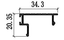 6063 Προφίλ εκτόξευσης παραθύρων από αλουμίνιο