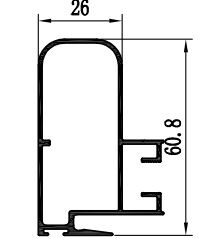 Προφίλ αλουμινίου με επίστρωση σκόνης από κράμα 6063 για πόρτες και παράθυρα αυλής